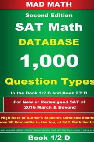 Cover of Redesigned SAT/PSAT Math Database Book 1/2