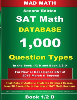 Book cover for Redesigned SAT/PSAT Math Database Book 1/2