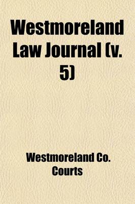 Book cover for Westmoreland Law Journal (Volume 5)