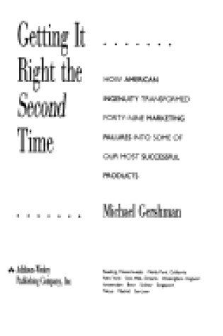 Cover of Get Right Second Time HB /Gershman