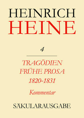 Cover of Tragoedien. Fruhe Prosa 1820-1831. Kommentar