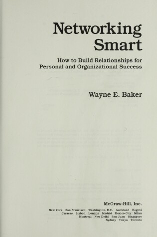 Cover of Networking Smart