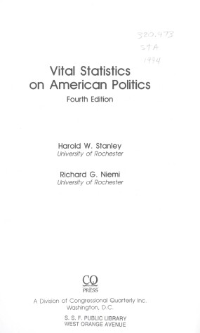 Book cover for Vital Statistics on American Politics