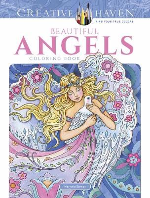 Book cover for Creative Haven Beautiful Angels Coloring Book
