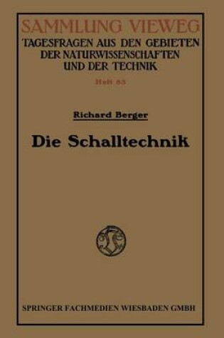 Cover of Die Schalltechnik