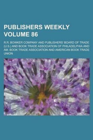 Cover of Publishers Weekly Volume 86