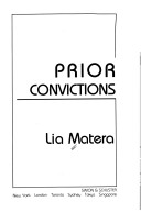 Book cover for Prior Convictions