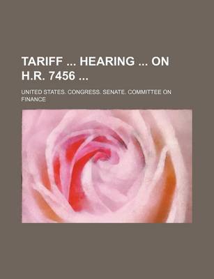 Book cover for Tariff Hearing on H.R. 7456