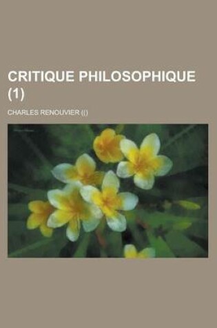 Cover of Critique Philosophique (1)