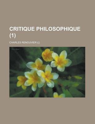 Book cover for Critique Philosophique (1)