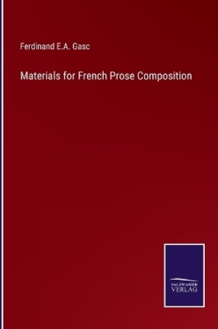 Cover of Materials for French Prose Composition