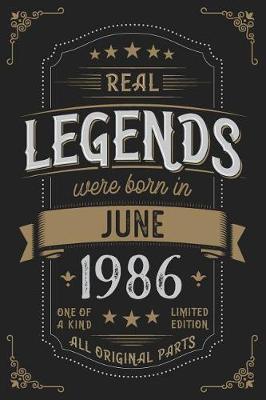 Book cover for Real Legends were born in June 1986