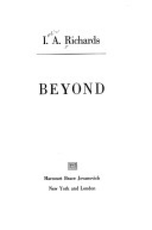 Cover of Beyond