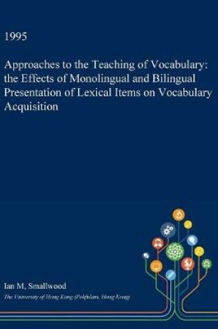Cover of Approaches to the Teaching of Vocabulary