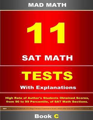 Book cover for 11 SAT Math Tests with Explanation Book C