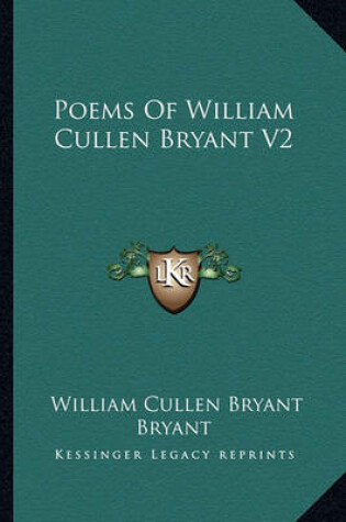 Cover of Poems of William Cullen Bryant V2