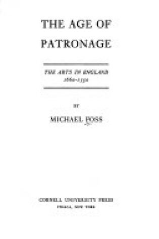 Cover of Age of Patronage