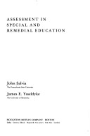 Book cover for Assessment in Special and Remedial Education