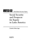 Book cover for Social Security and Prospects for Equity in Latin America