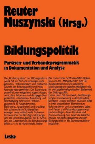 Cover of Bildungspolitik