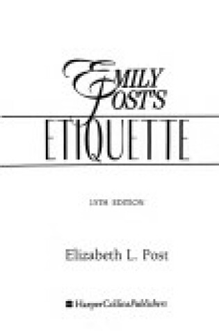 Cover of Emily Post's Complete Etiquette