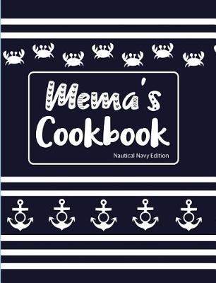 Book cover for Mema's Cookbook Nautical Navy Edition