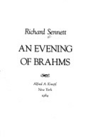 Cover of An Evening of Brahms