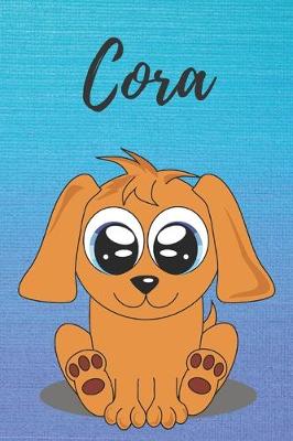 Book cover for Cora dog coloring book / notebook / journal / diary