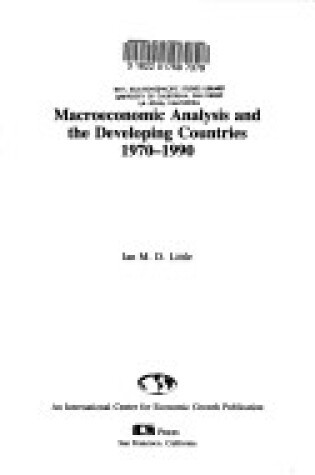 Cover of Macroeconomic Analysis and the Developing Countries