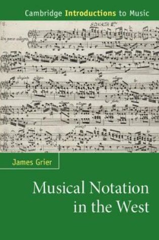Cover of Musical Notation in the West