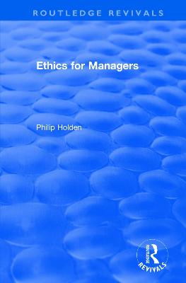 Cover of Ethics for Managers