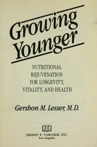 Cover of Growing Younger P