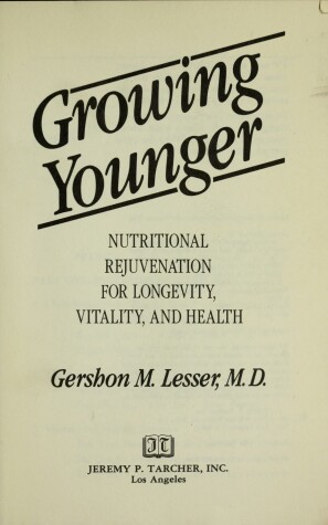 Book cover for Growing Younger P