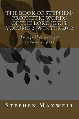 Book cover for The Book of Stephen/Prophetic Words of The Lord Jesus; Volume 2