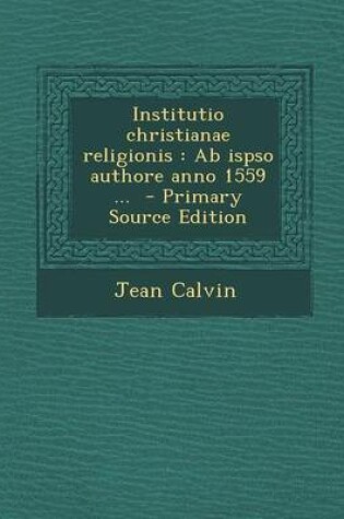 Cover of Institutio Christianae Religionis