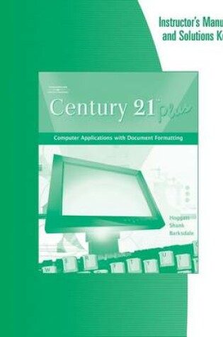 Cover of Solutions Key for Hoggatt/Shank's C21 Integrated Computer Applications  with Document Formatting, 8th