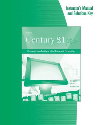 Book cover for Solutions Key for Hoggatt/Shank's C21 Integrated Computer Applications  with Document Formatting, 8th