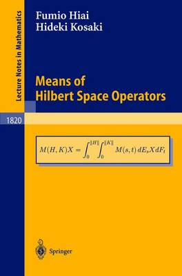 Book cover for Means of Hilbert Space Operators