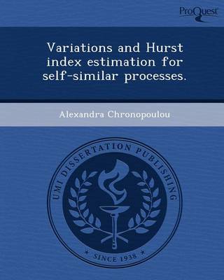 Book cover for Variations and Hurst Index Estimation for Self-Similar Processes