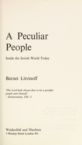 Book cover for Peculiar People