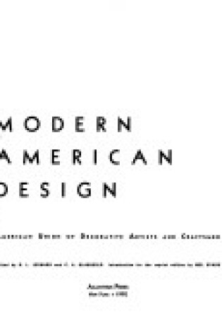 Cover of Modern American Design
