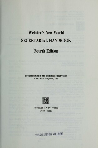 Cover of Webster'S New World Secretarial Handbook