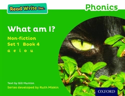 Book cover for Read Write Inc. Phonics: What Am I? (Green Set 1 Non-fiction 4)