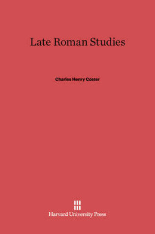 Cover of Late Roman Studies