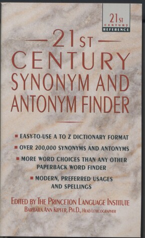 Book cover for 21st Century Synonym and Antonym Finder