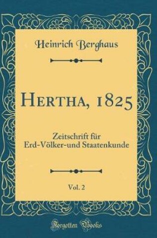 Cover of Hertha, 1825, Vol. 2