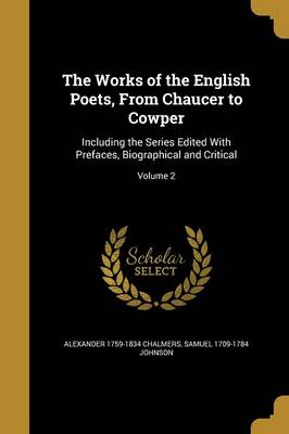 Book cover for The Works of the English Poets, from Chaucer to Cowper