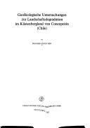 Cover of Geookologische Untersuchungen Zur Landschaftsdegradation Im Kustenbergland Von Concepcion (Chile)