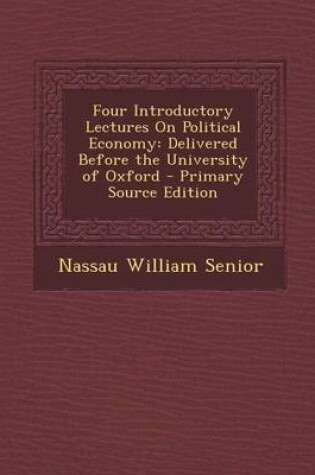 Cover of Four Introductory Lectures on Political Economy