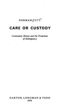 Book cover for Care or Custody